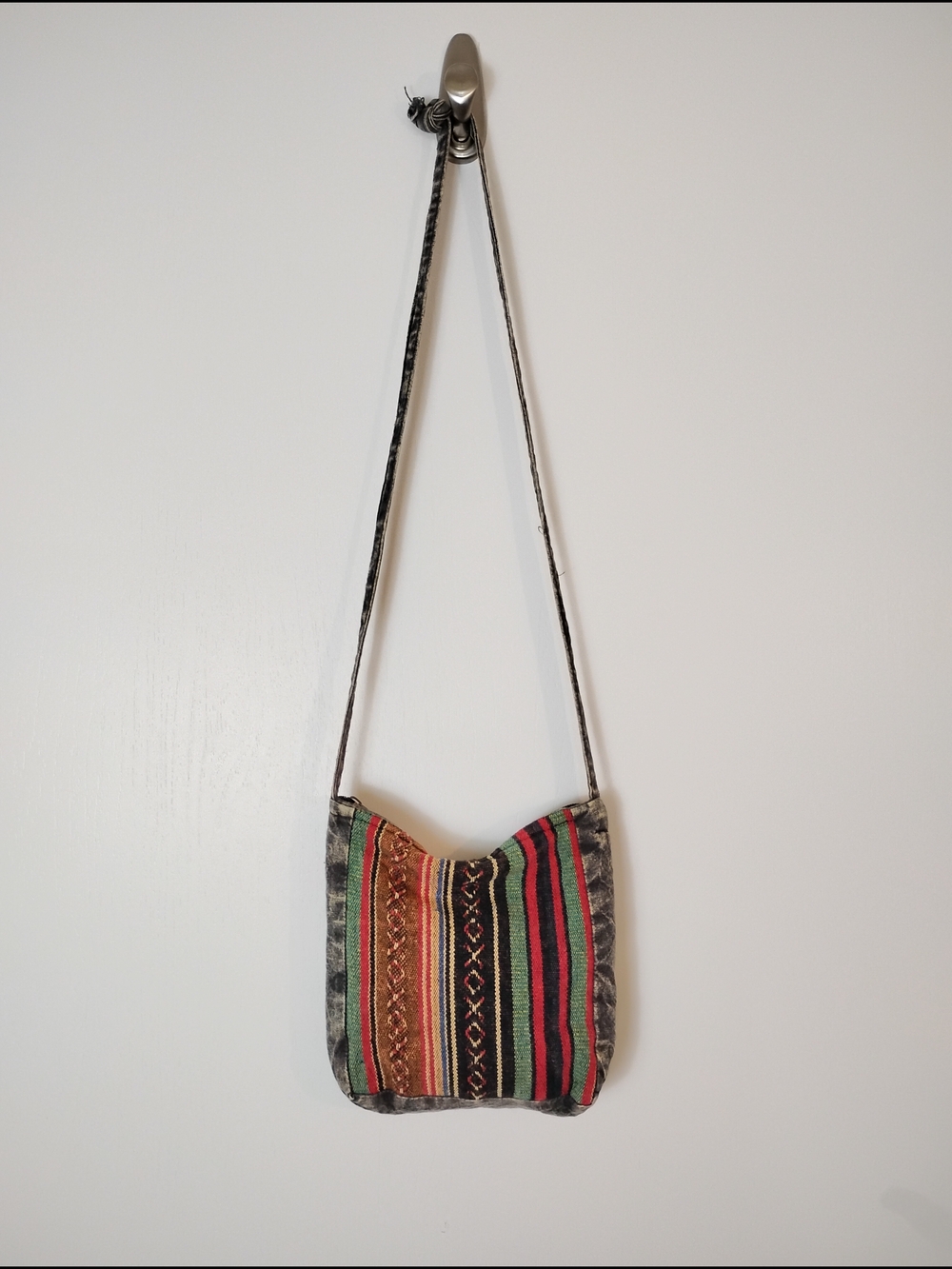 Patchwork Woven Mini Crossbody Bag